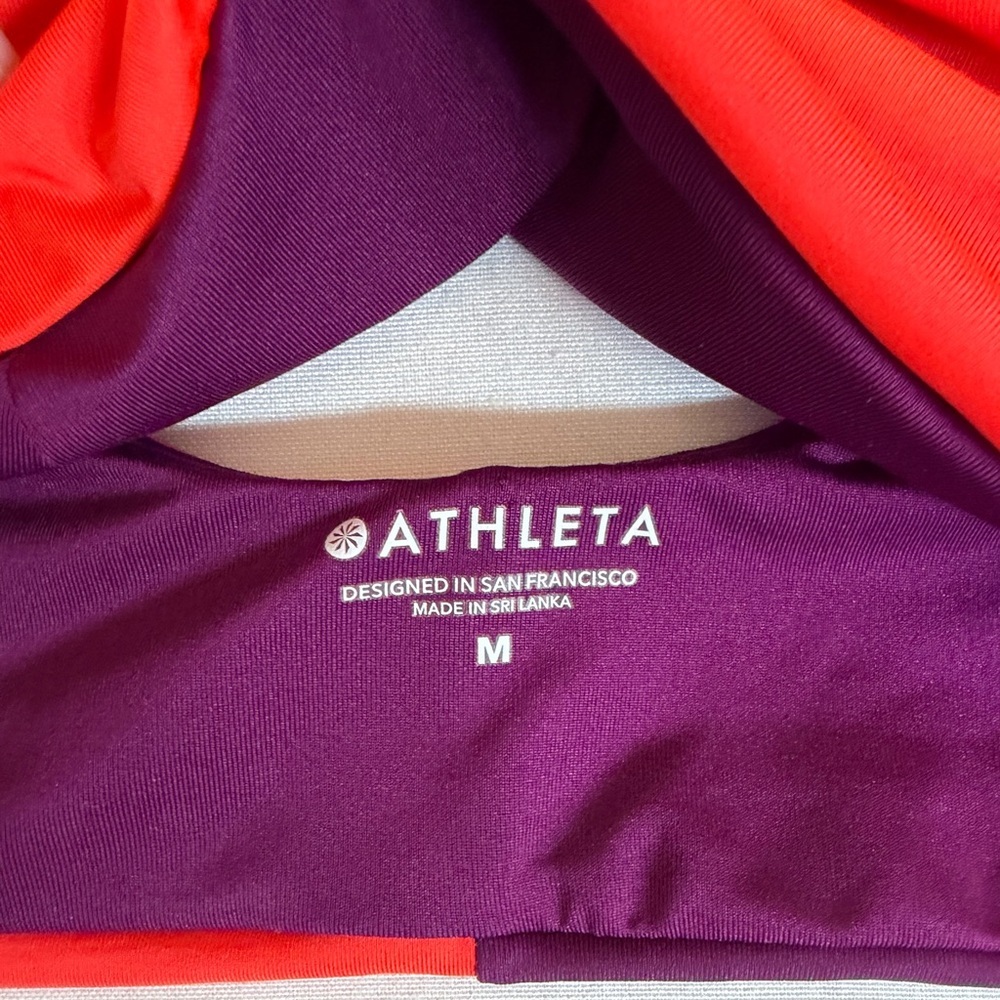 Athleta Asym Colorblock Bikini Top (top Only) Size Medium - Picture 3 of 3